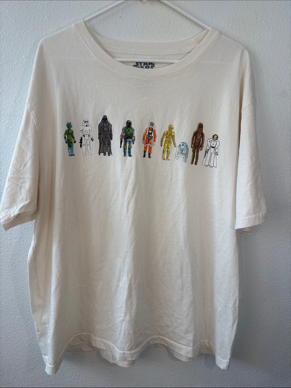 Star Wars Cream Short-Sleeve Tee with Character Lineup